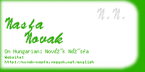nasfa novak business card